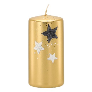 ŚWIECA BOŻONARODZENIOWA - TRZY GWIAZDKI, ZŁOTA - ADP3491