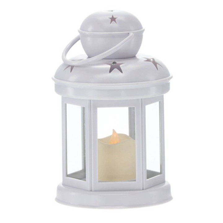 LAMPION Z WKŁADEM LED 10 x 10 x 19 CM MIX KOLOR