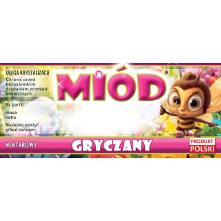 Paczka etykiet na miód gryczany (100szt) - wzór E427