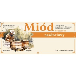 Paczka etykiet na miód nawłociowy (100szt) - wzór E275