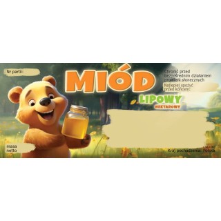 Paczka etykiet na miód lipowy (100szt) - wzór E1362
