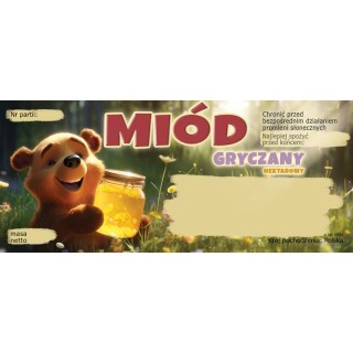 Paczka etykiet na miód gryczany (100szt) - wzór E1363