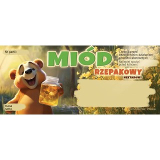Paczka etykiet na miód rzepakowy (100szt) - wzór E1364