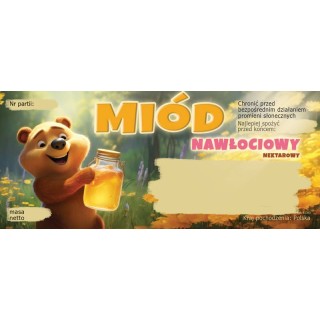 Paczka etykiet na miód nawłociowy (100szt) - wzór E1365