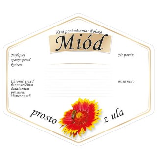 Paczka etykiet na miód uniwersalna - wzór E402