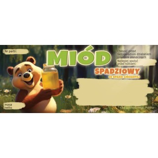 Paczka etykiet na miód ze spadzi liściastej (100szt) - wzór E1372