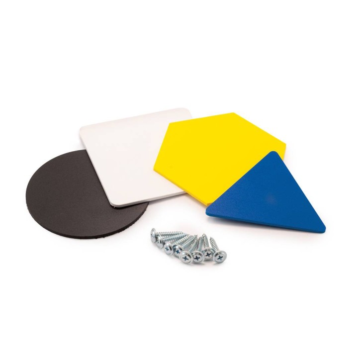 Kształty do oznaczenia ula w 4 kolorach (4 szt. + 8 wkrętów)