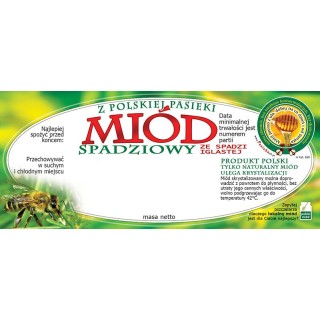 Paczka etykiet na miód ze spadzi iglastej (100szt) - wzór E69