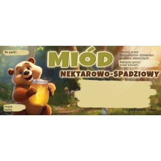 Paczka etykiet na miód spadziowy (100szt) - wzór E1370