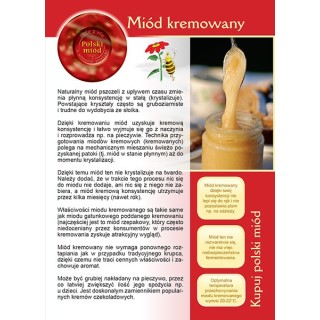 Broszurka informacyjna o miodzie - miód kremowany (20szt) - U14