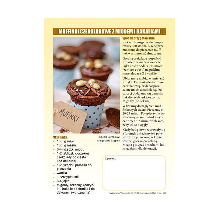 Broszurka informacyjna o miodzie - miód malinowy (20szt) - U13