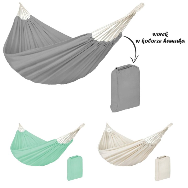 HAMAK OGRODOWY, HAMAK WISZĄCY, HAMAK NA DRZEWO  200x100cm - UDŹWIG 150kg