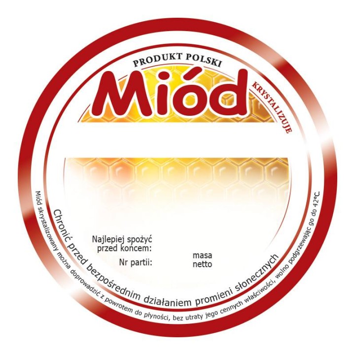 Etykiety OKRĄGŁE średnica 9cm (100szt) - wzór E401