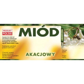 Paczka etykiet na miód akacjowy (100szt) - wzór E1224