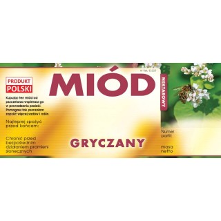 Paczka etykiet na miód gryczany (100szt) - wzór E1225