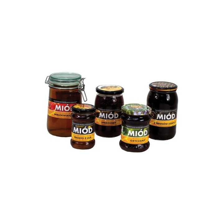 Paczka etykiet z kontretykietą na miód akacjowy(100szt) - wzór E1205