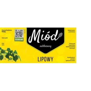 Paczka dużych etykiet na miód lipowy (100szt) - wzór E181