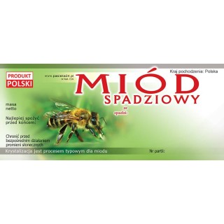 Paczka etykiet na miód spadziowy – wzór E16