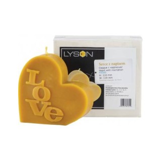 Silikonowa forma na świece - Serce z napisem - wzór FS569