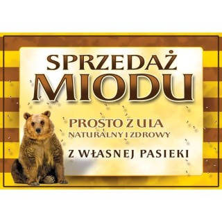 Średnia tablica reklamowa na miód PCV - wzór F220