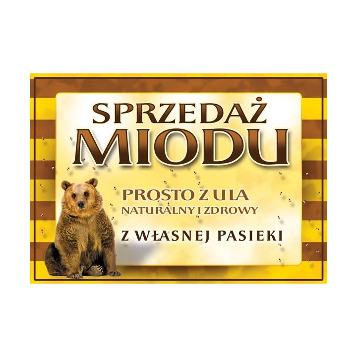 Średnia tablica reklamowa na miód PCV - wzór F220