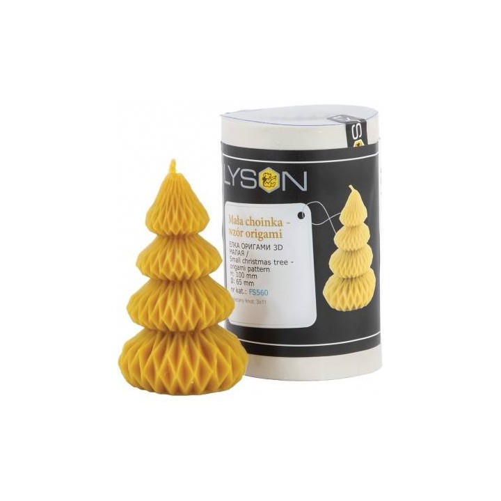 Silikonowa forma na świece - Mała choinka - origami - wzór FS560