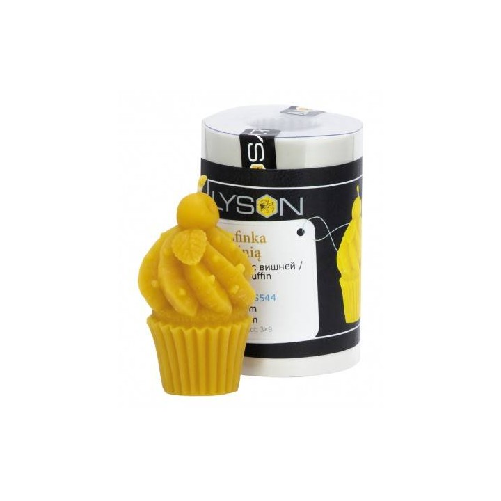 Silikonowa forma na świece - Muffinka z wiśnią - wzór FS544