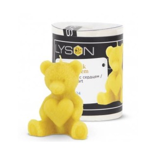 Silikonowa forma na świece - Niedźwiadek z serduszkiem - wzór FS524