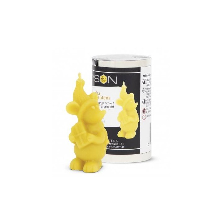 Silikonowa forma na świece - Myszka z prezentami - wzór FS531