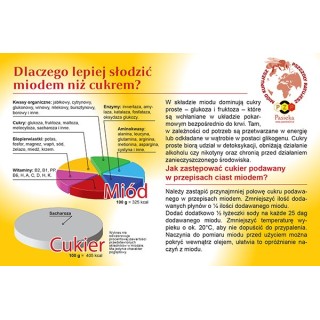 Ulotki informacyjne "Dlaczego lepiej słodzić miodem" (20szt) - U69