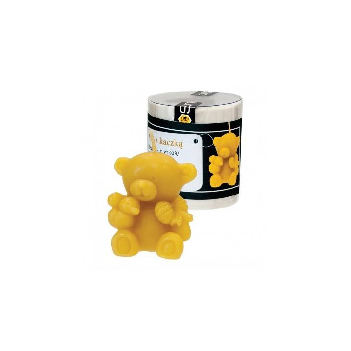 Silikonowa forma na świece - Miś z kaczką - wzór FS460