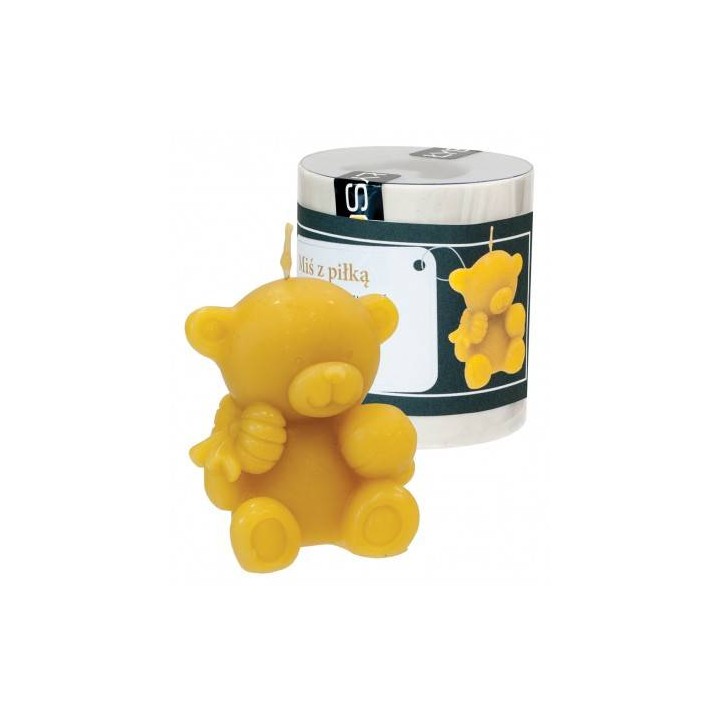 Silikonowa forma na świece - Miś z piłką - wzór FS459