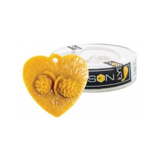 Silikonowa forma na świece - Serce z szyszką - zawieszka - wzór FS451