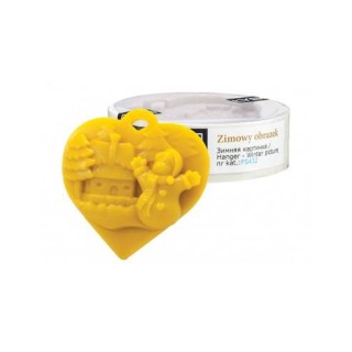 Silikonowa forma na świece - Zimowy obrazek - zawieszka - wzór FS432