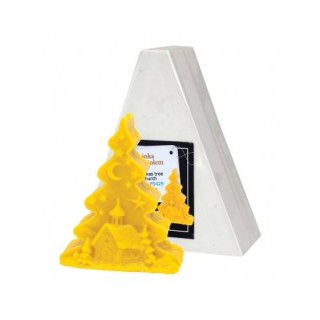 Silikonowa forma na świece - Choinka z kościołem - wzór FS429