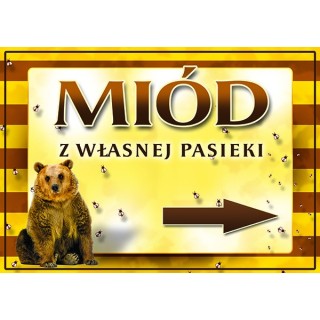 Duża tablica reklamowa  sprzedaż miodu PCV – F322