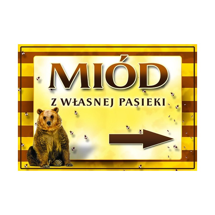 Duża tablica reklamowa  sprzedaż miodu PCV – F322