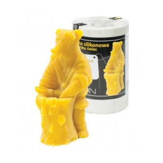 Silikonowa forma na świece - Niedźwiedź z pszczołą - wzór FS208