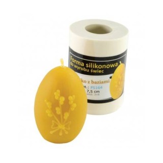 Silikonowa forma na świece - Jajko z baziami - wzór FS164
