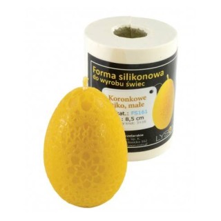 Silikonowa forma na świece - Koronkowe jajko małe - wzór FS161