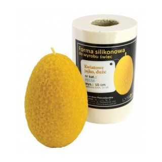Silikonowa forma na świece - Kwiatowe jajko duże - wzór FS156
