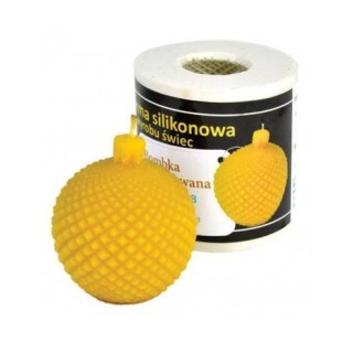Silikonowa forma na świece - Bombka grawerowana - wzór FS08