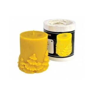 Silikonowa forma na świece - Walec z choinkami - wzór FS27