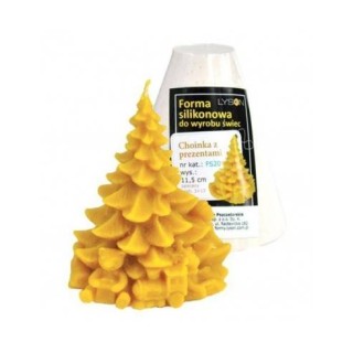 Silikonowa forma na świece - Choinka z prezentami - wzór FS20