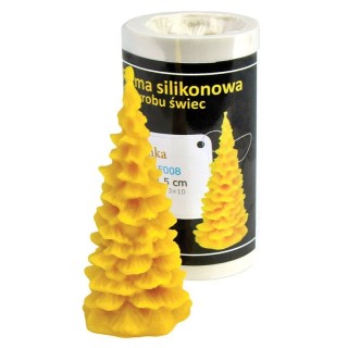Silikonowa forma na świece - Choinka - wzór F008