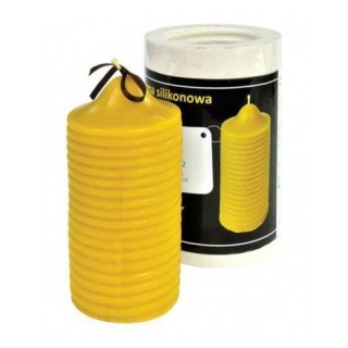 Silikonowa forma na świece - Walec w prążki - wzór FS52