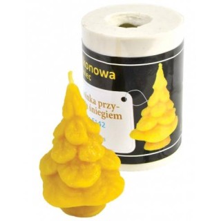 Silikonowa forma na świece - Choinka pokryta śniegiem - wzór F142