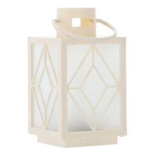 LAMPION ŚWIĄTECZNY Z WKŁADEM LED - BIAŁY - LED2553