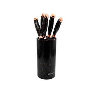 NOŻE W BLOKU - ZESTAW NOŻY KUCHENNYCH 6 ELEMENTÓW MH-6002