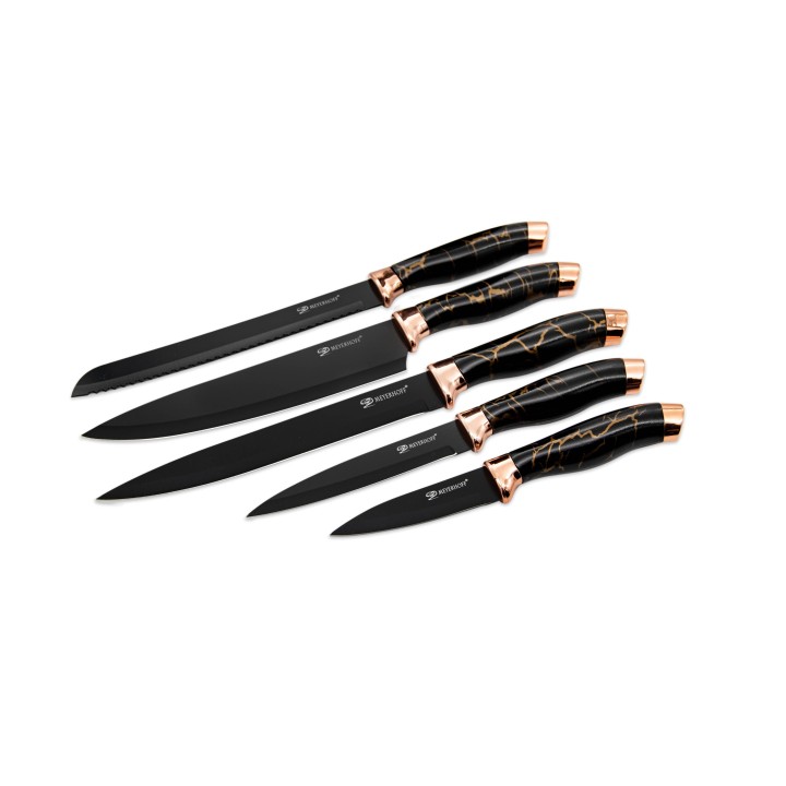 NOŻE W BLOKU - ZESTAW NOŻY KUCHENNYCH 6 ELEMENTÓW MH-6002